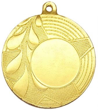 Медаль №3529 (Диаметр 50 мм, металл, цвет золото. Место для вставок: лицевая диаметр 25 мм, обратная сторона диаметр 46 мм)
