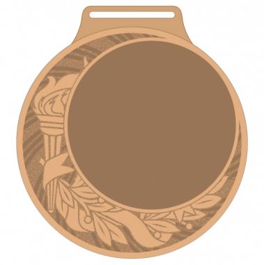 Медаль №3581 (Диаметр 70 мм, металл, цвет бронза. Место для вставок: обратная сторона диаметр 65 мм)