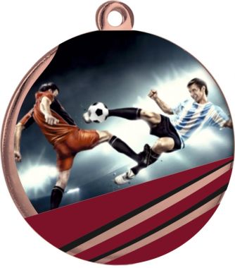Медаль №2389 (Футбол, диаметр 70 мм, металл, цвет бронза)