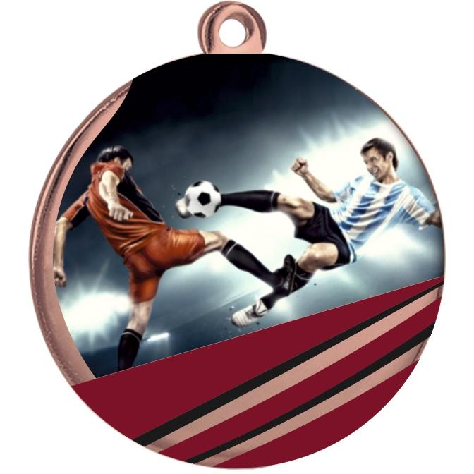 Медаль №2251 (Футбол, диаметр 50 мм, металл, цвет бронза)