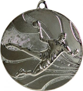 Медаль №97 (Гандбол, диаметр 50 мм, металл, цвет серебро. Место для вставок: обратная сторона диаметр 46 мм)