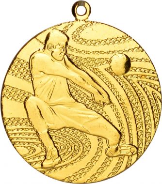 Медаль №96 (Волейбол, диаметр 40 мм, металл, цвет золото. Место для вставок: обратная сторона диаметр 35 мм)