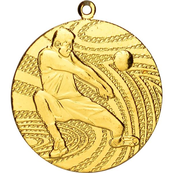 Медаль №96 (Волейбол, диаметр 40 мм, металл, цвет золото. Место для вставок: обратная сторона диаметр 35 мм)