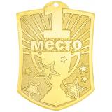 Медаль №2463 (1 место, размер 51x70 мм, металл, цвет золото)