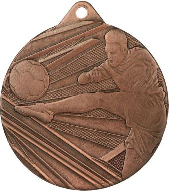 Медаль №950 (Футбол, диаметр 50 мм, металл, цвет бронза. Место для вставок: обратная сторона диаметр 45 мм)