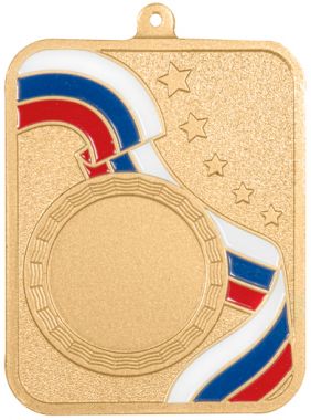 Медаль №2248 (Размер 48x65 мм, металл, цвет золото. Место для вставок: лицевая диаметр 25 мм, обратная сторона диаметр 59х42 мм)