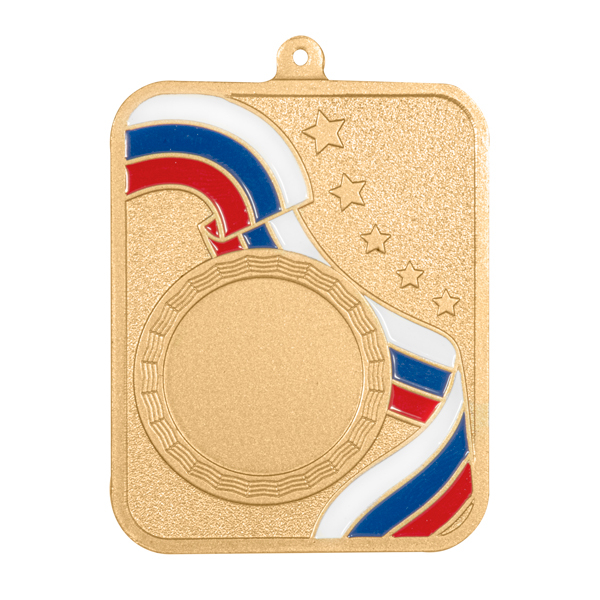 Медаль №2248 (Размер 48x65 мм, металл, цвет золото. Место для вставок: обратная сторона диаметр 59х42 мм)