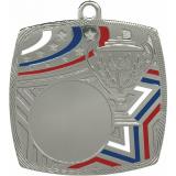 Медаль №3562 (Размер 50x50 мм, металл, цвет серебро. Место для вставок: лицевая диаметр 25 мм, обратная сторона размер по шаблону)