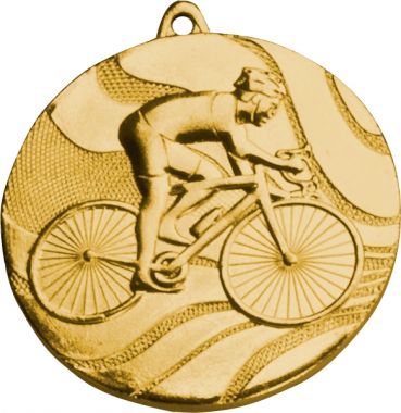 Медаль №95 (Велоспорт, диаметр 50 мм, металл, цвет золото. Место для вставок: обратная сторона диаметр 46 мм)