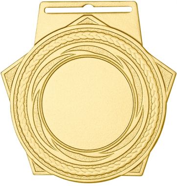 Медаль №2370 (Диаметр 55 мм, металл, цвет золото)