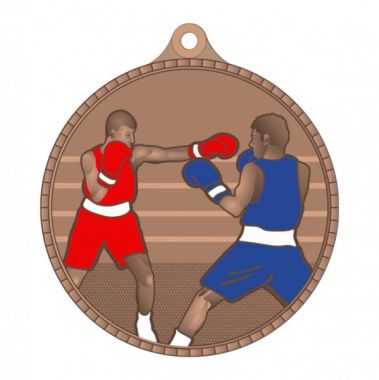 Медаль №3600 (Бокс, диаметр 55 мм, металл, цвет бронза. Место для вставок: обратная сторона диаметр 40 мм)