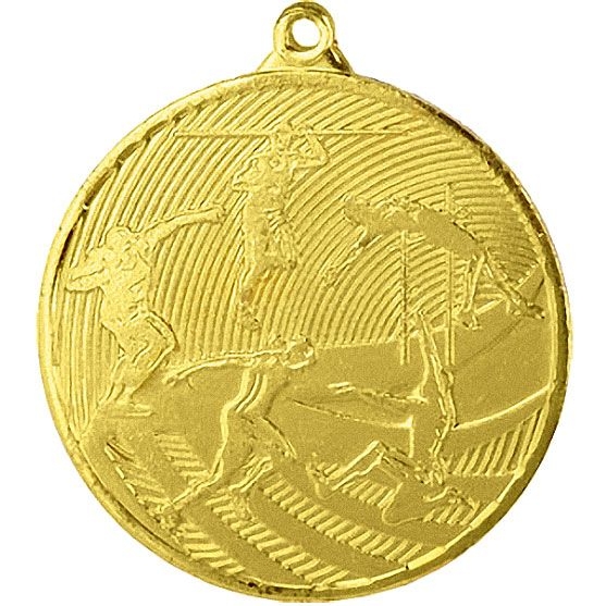 Медаль №126 (Легкая атлетика, диаметр 50 мм, металл, цвет золото. Место для вставок: обратная сторона диаметр 45 мм)