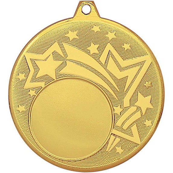 Медаль №1274 (Звезда, диаметр 45 мм, металл, цвет золото. Место для вставок: лицевая диаметр 25 мм, обратная сторона диаметр 40 мм)