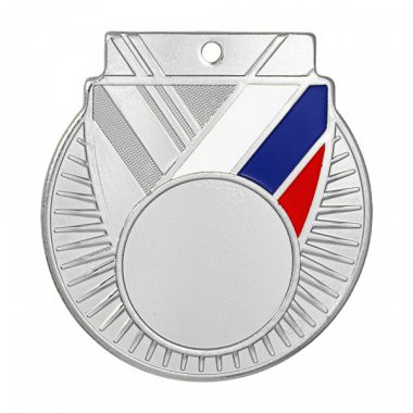 Медаль №3498 (Диаметр 55 мм, металл, цвет серебро. Место для вставок: лицевая диаметр 25 мм, обратная сторона размер по шаблону)