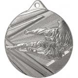 Медаль №947 (Каратэ, диаметр 50 мм, металл, цвет серебро. Место для вставок: обратная сторона диаметр 45 мм)