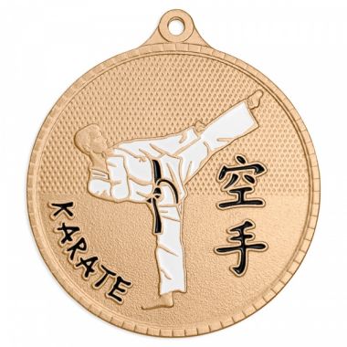 Медаль №3400 (Каратэ, диаметр 55 мм, металл, цвет бронза. Место для вставок: лицевая диаметр 40 мм, обратная сторона диаметр 40 мм)