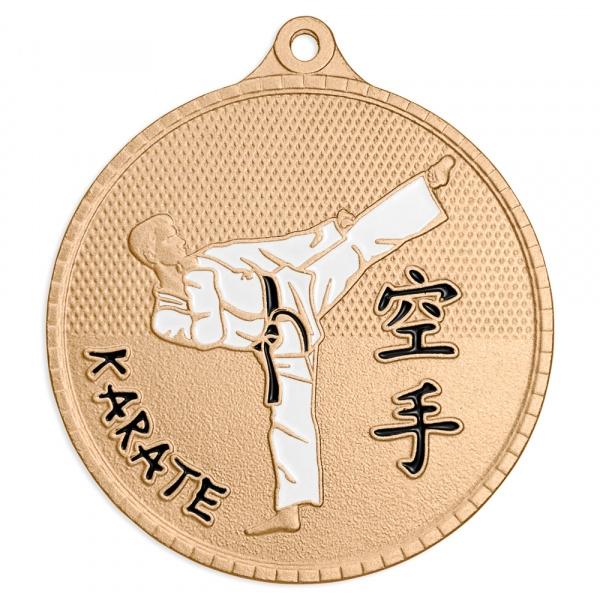 Медаль №3400 (Каратэ, диаметр 55 мм, металл, цвет бронза. Место для вставок: обратная сторона диаметр 40 мм)