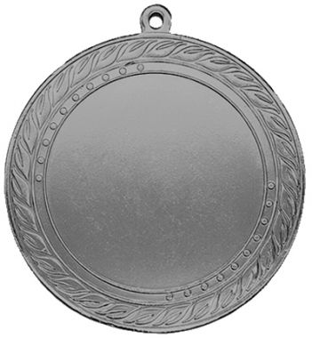 Медаль №2349 (Диаметр 70 мм, металл, цвет серебро. Место для вставок: лицевая диаметр 50 мм, обратная сторона диаметр 52 мм)