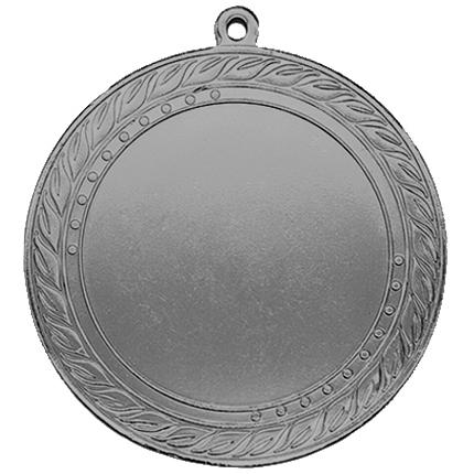 Медаль №2349 (Диаметр 70 мм, металл, цвет серебро. Место для вставок: лицевая диаметр 50 мм, обратная сторона диаметр 52 мм)
