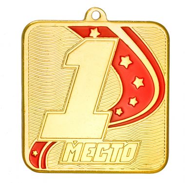 Медаль №2265 (1 место, размер 57x60 мм, металл, цвет золото)
