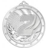 Медаль №2255 (2 место, диаметр 70 мм, металл, цвет серебро. Место для вставок: обратная сторона диаметр 65 мм)