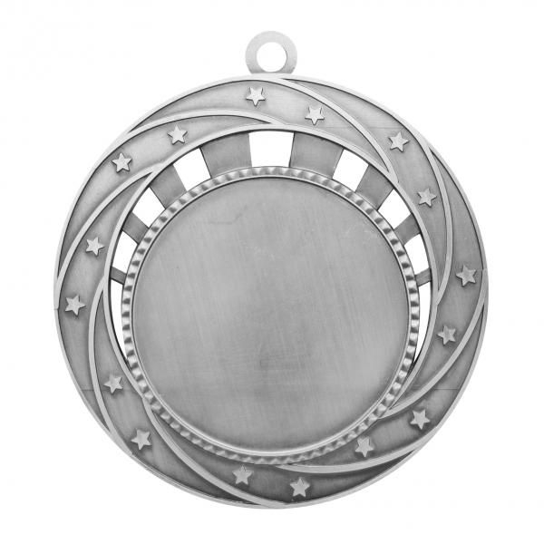 Медаль №1288 (Диаметр 80 мм, металл, цвет серебро. Место для вставок: лицевая диаметр 48 мм, обратная сторона размер по шаблону)