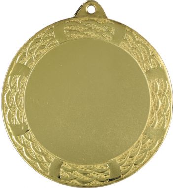 Медаль №1236 (Диаметр 70 мм, металл, цвет золото. Место для вставок: лицевая диаметр 50 мм, обратная сторона диаметр 65 мм)