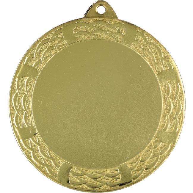 Медаль №1236 (Диаметр 70 мм, металл, цвет золото. Место для вставок: лицевая диаметр 50 мм, обратная сторона диаметр 65 мм)
