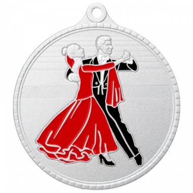 Медаль №3613 (Танцы, диаметр 55 мм, металл, цвет серебро. Место для вставок: обратная сторона диаметр 40 мм)