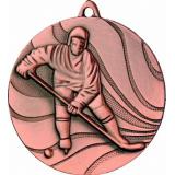 Медаль №117 (Хоккей, диаметр 50 мм, металл, цвет бронза. Место для вставок: обратная сторона диаметр 45 мм)