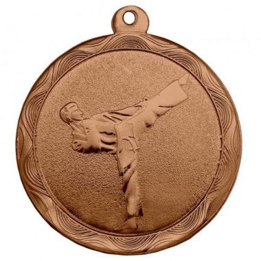 Медаль №1220 (Тхэквондо, диаметр 50 мм, металл, цвет бронза. Место для вставок: обратная сторона диаметр 45 мм)