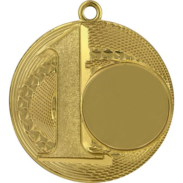 Медаль №920 (1 место, диаметр 50 мм, металл, цвет золото. Место для вставок: лицевая диаметр 25 мм, обратная сторона диаметр 45 мм)