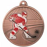 Медаль №3615 (Хоккей, диаметр 50 мм, металл, цвет бронза. Место для вставок: обратная сторона диаметр 45 мм)