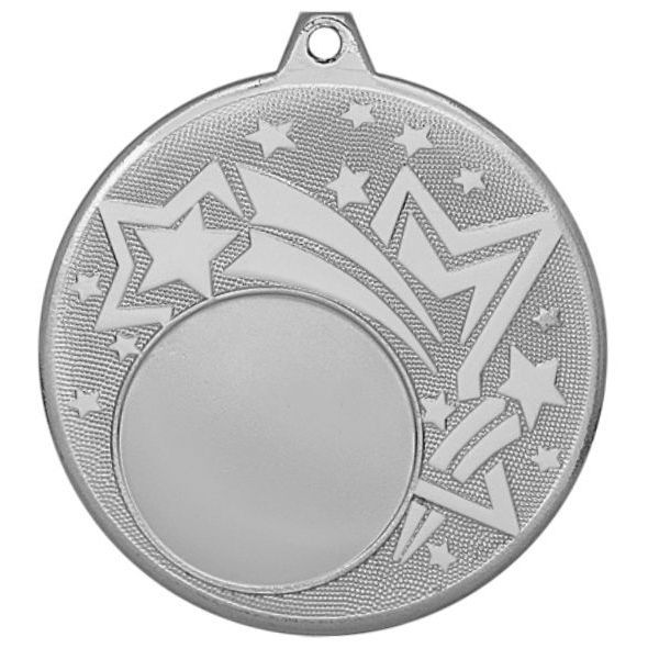 Медаль №1274 (Звезда, диаметр 45 мм, металл, цвет серебро. Место для вставок: лицевая диаметр 25 мм, обратная сторона диаметр 40 мм)