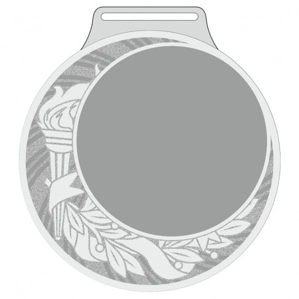 Медаль №3581 (Диаметр 70 мм, металл, цвет серебро. Место для вставок: обратная сторона диаметр 65 мм)