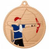 Медаль №3616 (Стрельба из лука, диаметр 55 мм, металл, цвет бронза. Место для вставок: обратная сторона диаметр 40 мм)