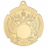Медаль №3435 (Диаметр 70 мм, металл, цвет золото. Место для вставок: лицевая диаметр 25 мм, обратная сторона диаметр 50х25мм)