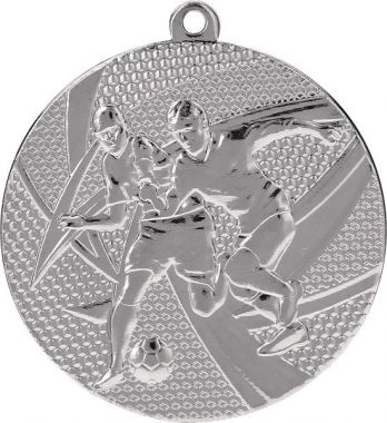 Медаль №932 (Футбол, диаметр 50 мм, металл, цвет серебро. Место для вставок: обратная сторона диаметр 45 мм)