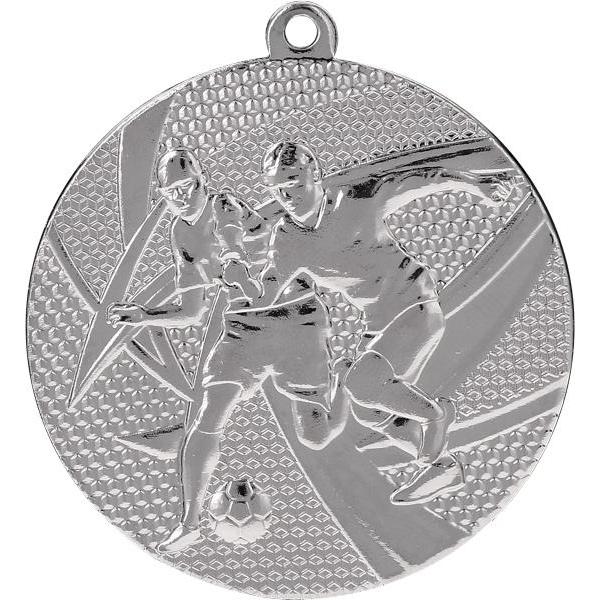 Медаль №932 (Футбол, диаметр 50 мм, металл, цвет серебро. Место для вставок: обратная сторона диаметр 45 мм)