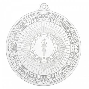 Медаль №3418 (Оскар / Ника, диаметр 70 мм, металл, цвет серебро. Место для вставок: обратная сторона диаметр 65 мм)