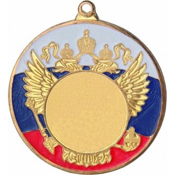 Медаль №118 (Диаметр 50 мм, металл, цвет золото. Место для вставок: лицевая диаметр 25 мм, обратная сторона диаметр 46 мм)