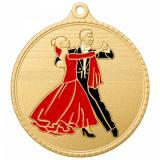 Медаль №3613 (Танцы, диаметр 55 мм, металл, цвет золото. Место для вставок: обратная сторона диаметр 40 мм)