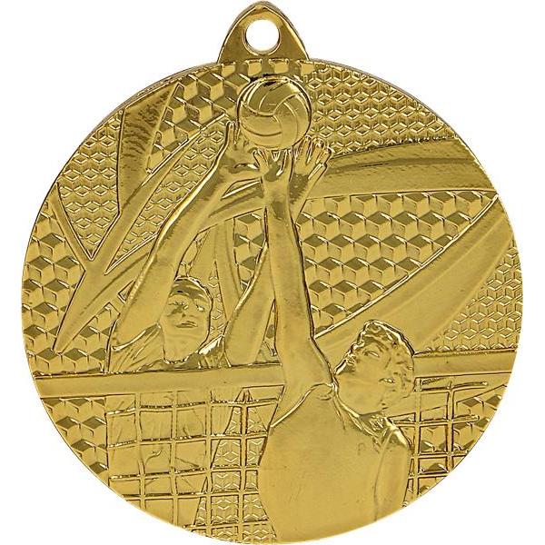 Медаль №926 (Волейбол, диаметр 50 мм, металл, цвет золото. Место для вставок: обратная сторона диаметр 45 мм)