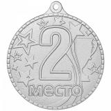 Медаль №3645 (2 место, диаметр 55 мм, металл, цвет серебро. Место для вставок: обратная сторона диаметр 40 мм)