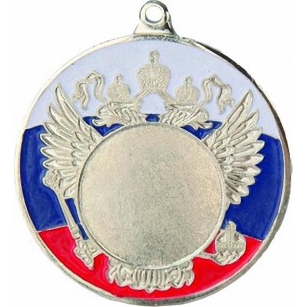 Медаль №118 (Диаметр 50 мм, металл, цвет серебро. Место для вставок: лицевая диаметр 25 мм, обратная сторона диаметр 46 мм)