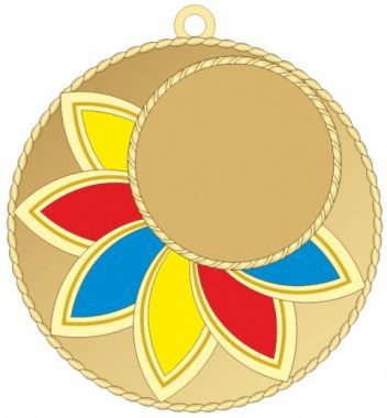 Медаль №2431 (Диаметр 50 мм, металл, цвет золото. Место для вставок: лицевая диаметр 25 мм, обратная сторона диаметр 45 мм)