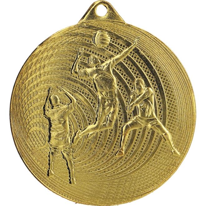 Медаль №1193 (Волейбол, диаметр 70 мм, металл, цвет золото. Место для вставок: обратная сторона диаметр 65 мм)