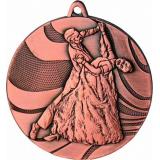 Медаль №109 (Танцы, диаметр 50 мм, металл, цвет бронза. Место для вставок: обратная сторона диаметр 45 мм)