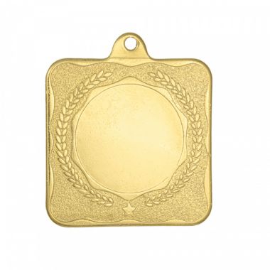 Медаль №3499 (Размер 40x46 мм, металл, цвет золото. Место для вставок: лицевая диаметр 25 мм, обратная сторона размер по шаблону)