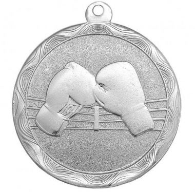 Медаль №1221 (Бокс, диаметр 50 мм, металл, цвет серебро. Место для вставок: обратная сторона диаметр 45 мм)